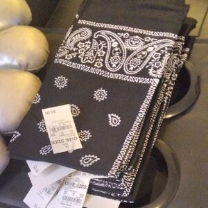 Black Paisley Bandana Scarf - Unbranded 14 Count